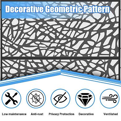 Freestanding Metal Mesh Privacy Screen, Indoor Outdoor Decorative Room Divider