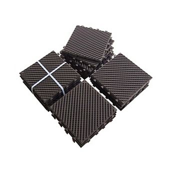 12"x12" Interlocking Composite Deck Tiles, Pack of 44