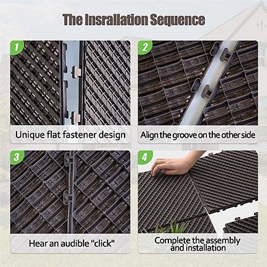 12"x12" Interlocking Composite Deck Tiles, Pack of 44