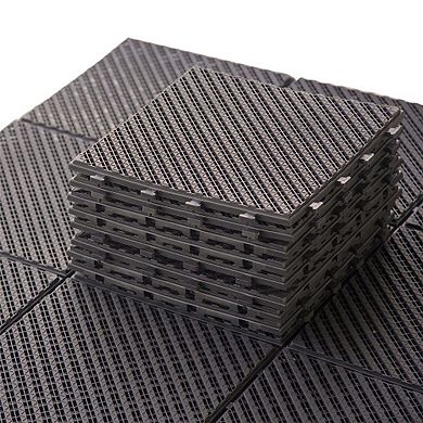 12"x12" Interlocking Composite Deck Tiles, Pack of 44