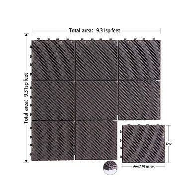 12"x12" Interlocking Composite Deck Tiles, Pack of 44