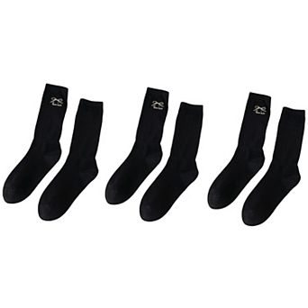 3-Pair Minimalist Crew Socks with Embroidered Bow Detail Soft Knit Everyday Comfort Sock Set