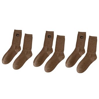 3-Pair Minimalist Crew Socks with Embroidered Bow Detail Soft Knit Everyday Comfort Sock Set