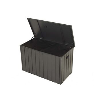 100 Gallon Lockable Metal Outdoor Storage Box with Oxford Bag