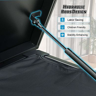 100 Gallon Lockable Metal Outdoor Storage Box with Oxford Bag