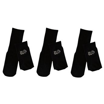 Women's 3-Pair Crew Socks Soft Stretch Knit with Embroidered Graphic Comfortable Everyday Sock Set