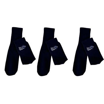 Women's 3-Pair Crew Socks Soft Stretch Knit with Embroidered Graphic Comfortable Everyday Sock Set