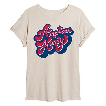 Juniors' American Honey Oversized Tee