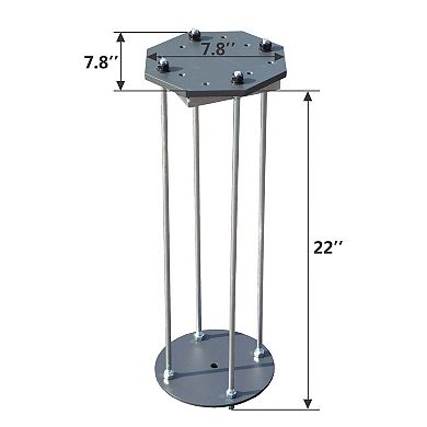 Heavy Duty Steel In Ground, Patio Umbrella Base 700LBS Support 7.8x7.8x22 Inch