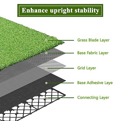 Grass Plastic Deck Tiles for Indoor & Outdoor