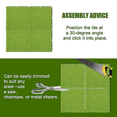 Grass Plastic Deck Tiles for Indoor & Outdoor