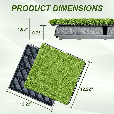 Grass Plastic Deck Tiles for Indoor & Outdoor