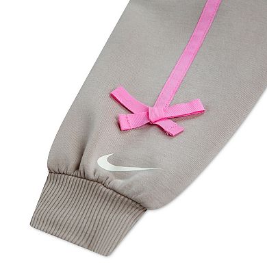 Girls 4-6x Nike Bow Crewneck & Dri-FIT Flared Leggings 2-Piece Set