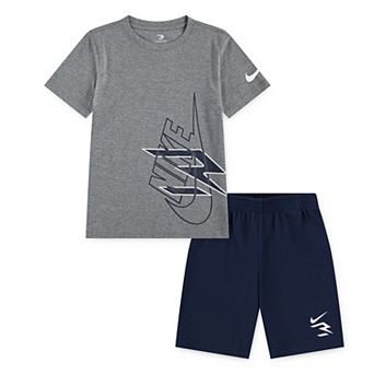 Boys 8-16 Nike 3BRAND by Russell Wilson Short Sleeve Logo T-Shirt & Athletic Shorts 2 pc Set