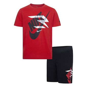 Boys 8-16 Nike 3BRAND by Russell Wilson Short Sleeve Logo T-Shirt & Athletic Shorts 2 pc Set