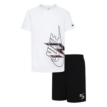 Boys 8-16 Nike 3BRAND by Russell Wilson Short Sleeve Logo T-Shirt & Athletic Shorts 2 pc Set