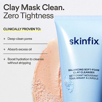 Balancing Soft-Foam Pore-Minimizing Clay Cleanser