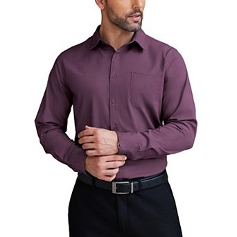 COOFANDY Men Formal Long Sleeve Shirt Tailored Fit Spread Collar Dress Shirt Business Shirt