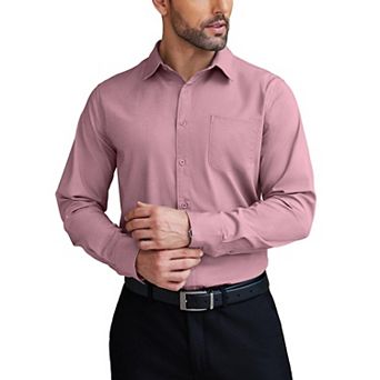 COOFANDY Men Formal Long Sleeve Shirt Tailored Fit Spread Collar Dress Shirt Business Shirt