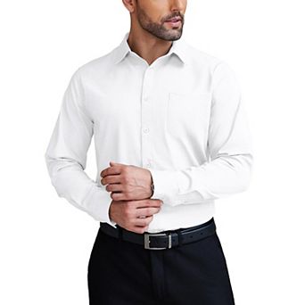 COOFANDY Men Formal Long Sleeve Shirt Tailored Fit Spread Collar Dress Shirt Business Shirt