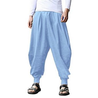 COOFANDY Men's Linen Baggy Cotton Harem Pant Fashion Hip Pop Hippy Trouser
