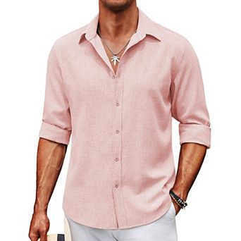 COOFANDY Men's Button-Down Shirts Long Sleeve Button Up Casual Dress Shirt for Men