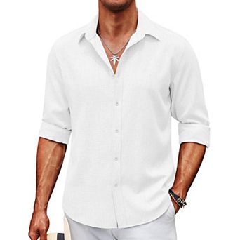 COOFANDY Men's Button-Down Shirts Long Sleeve Button Up Casual Dress Shirt for Men