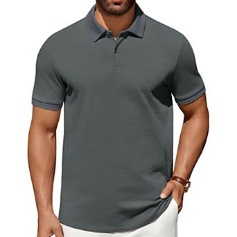 COOFANDY Polo Shirts for Men 100% Cotton Golf Shirts Work Polo Shirts Dress Polo Mens t-Shirts