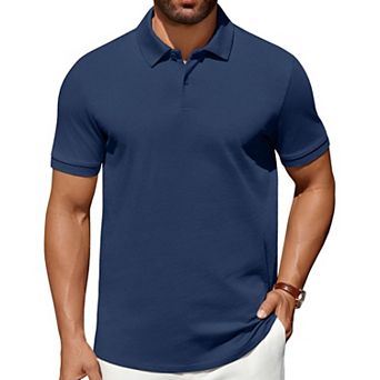 COOFANDY Polo Shirts for Men 100% Cotton Golf Shirts Work Polo Shirts Dress Polo Mens t-Shirts