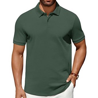 COOFANDY Polo Shirts for Men 100% Cotton Golf Shirts Work Polo Shirts Dress Polo Mens t-Shirts