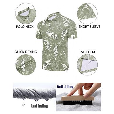 COOFANDY Men's Short Sleeve Polo Shirt Quick Drying Performance Tactical Shirts Athletic Golf Shirt