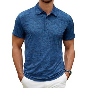 COOFANDY Men's Short Sleeve Polo Shirt Quick Drying Performance Tactical Shirts Athletic Golf Shirt