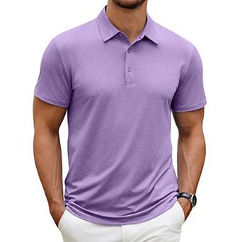 COOFANDY Men's Short Sleeve Polo Shirt Quick Drying Performance Tactical Shirts Athletic Golf Shirt