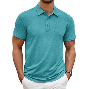 COOFANDY Men's Short Sleeve Polo Shirt Quick Drying Performance Tactical Shirts Athletic Golf Shirt