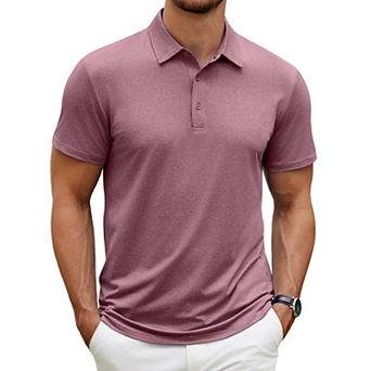 COOFANDY Men's Short Sleeve Polo Shirt Quick Drying Performance Tactical Shirts Athletic Golf Shirt