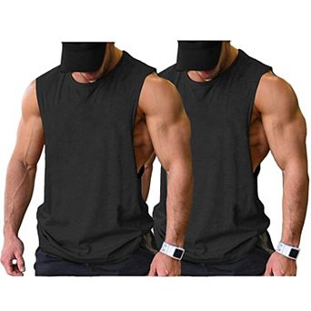 COOFANDY Mens Workout Tank Top Bodybuilding Gym T Shirt Cut Off Fitness Sport T Sleeveless