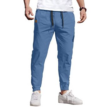 COOFANDY Mens Casual Joggers Pants - Cotton Drawstring Chino Cargo Pants Hiking Sweatpants Pants