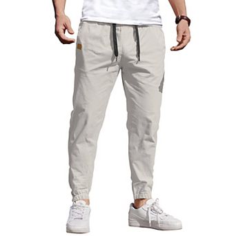 COOFANDY Mens Casual Joggers Pants - Cotton Drawstring Chino Cargo Pants Hiking Sweatpants Pants