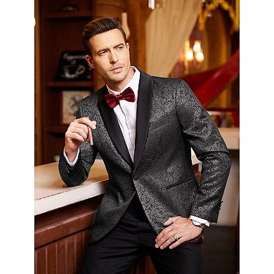 COOFANDY Mens Tuxedo Dinner Jacket - Regular Fit Wedding Blazer Casual Suit Jacket