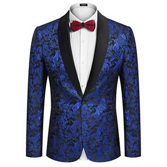 COOFANDY Mens Tuxedo Dinner Jacket - Regular Fit Wedding Blazer Casual Suit Jacket