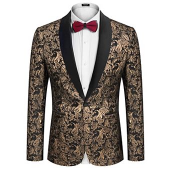 COOFANDY Mens Tuxedo Dinner Jacket - Regular Fit Wedding Blazer Casual Suit Jacket