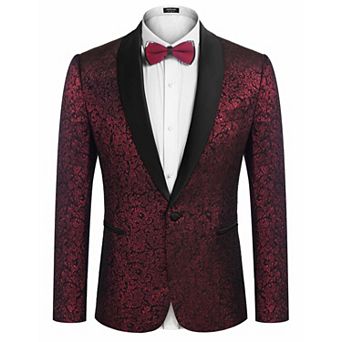 COOFANDY Mens Tuxedo Dinner Jacket - Regular Fit Wedding Blazer Casual Suit Jacket