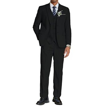 COOFANDY Men's 3 pc Cotton Linen Suits Regular Fit Casual Sports Coats Suits Vest and Pants