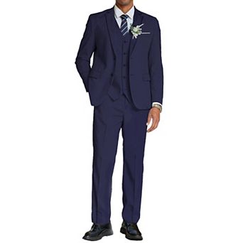 COOFANDY Men's 3 pc Cotton Linen Suits Regular Fit Casual Sports Coats Suits Vest and Pants