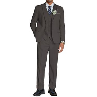 COOFANDY Men's 3 pc Cotton Linen Suits Regular Fit Casual Sports Coats Suits Vest and Pants