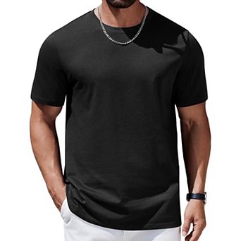 COOFANDY Crew Neck Tshirts for Men 100% Cotton Summer Tshirts Shirts for Men Casual Mens Shirts