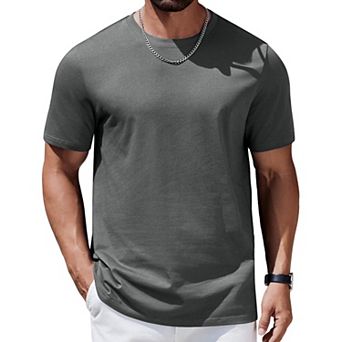 COOFANDY Crew Neck Tshirts for Men 100% Cotton Summer Tshirts Shirts for Men Casual Mens Shirts