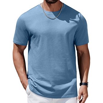 COOFANDY Crew Neck Tshirts for Men 100% Cotton Summer Tshirts Shirts for Men Casual Mens Shirts