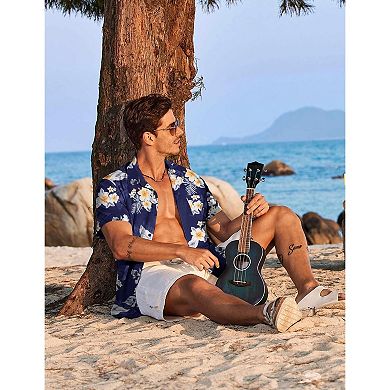 COOFANDY Short Sleeve Button Down Men Funny Hawaiian Shirt for Men's Summer Clothing