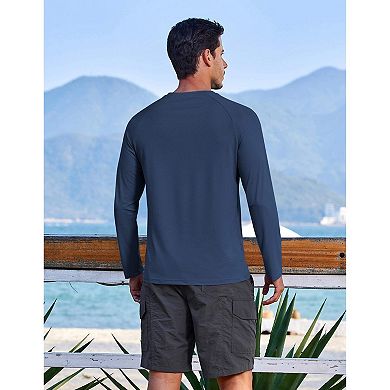 COOFANDY Lightweight Long Sleeve Sun Shirts for Men Moisture Wicking Quick Dry Shirt Tee Tops
